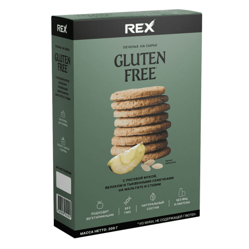 Протеиновое печенье без сахара, без глютена (200 г) Protein Rex