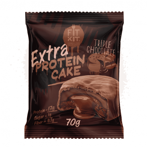 Протеиновое печенье Protein EXTRA Cake (70 г) Fit kit (24 шт в уп)