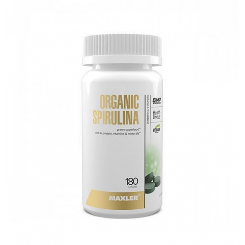 Спирулина Organic Spirulina 500 мг (180 таб) Maxler