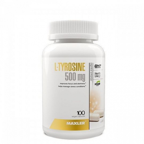 Аминокислота L-tyrosine 500 мг (100 кап) Maxler