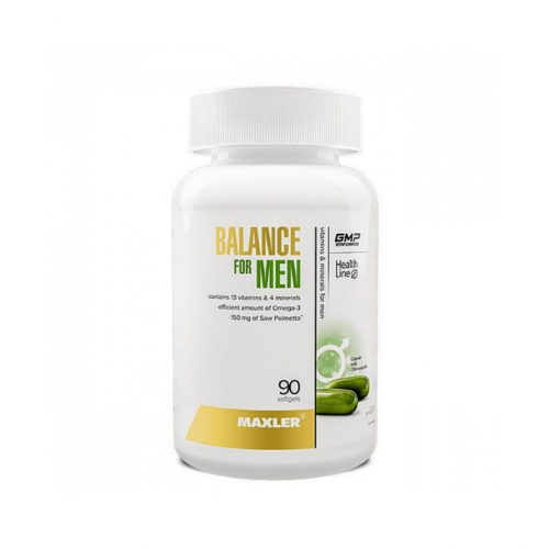 Витамины Balance for men+омега 3 (90 кап) Maxler
