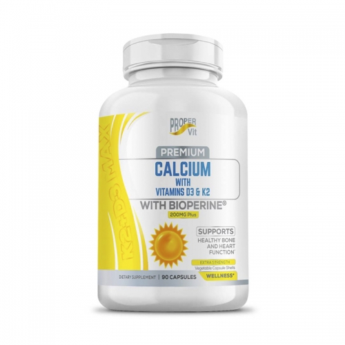 Calcium+Vitamins D3+K2+Bioperine 200 мг (90 кап) Proper Vit