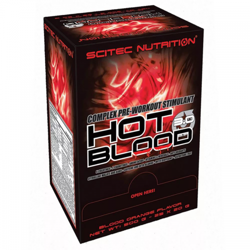 Предтренировочный комплекс Hot blood 3.0 BOX Scitec (1 саше, 20 г)