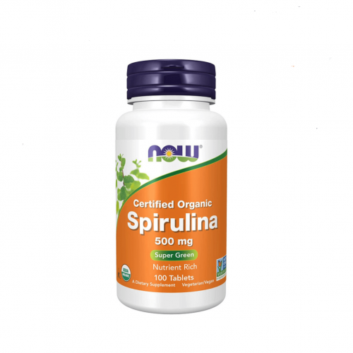 Organic Spirulina 500 mg (100 таб) NOW
