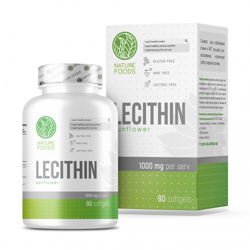Лецитин Sunflower Lecithin 1000 mg (90 кап) Nature Foods