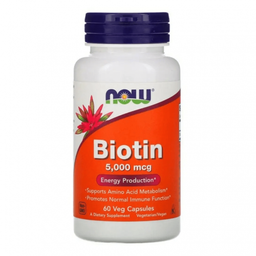 Биотин Biotin 5000 mсg (60 кап) NOW